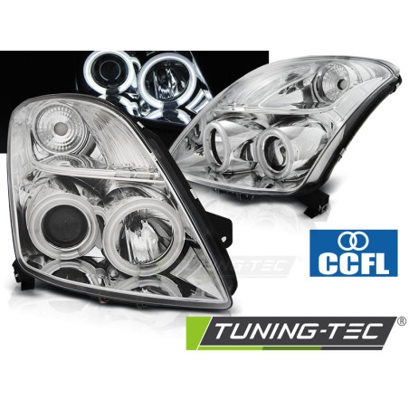Fari Anteriori Angel Eyes per Suzuki Swift Ccfl 05/2005-2010 (Cod. TT-LPSI05)