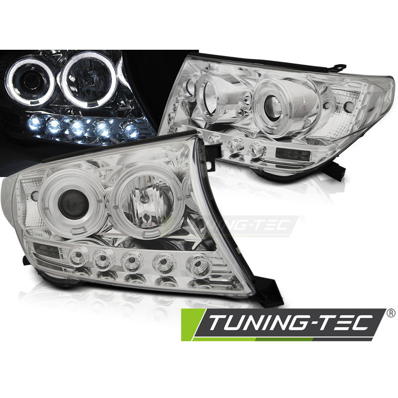 Fari Anteriori Angel Eyes per Toyota Land Cruiser Fj200 2007-2012 (Cod. TT-LPTO32)