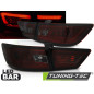 Fanali Posteriori LED Rosso Fumé per Renault Clio Iv 2013-2016 (Cod. TT-LDRE03)