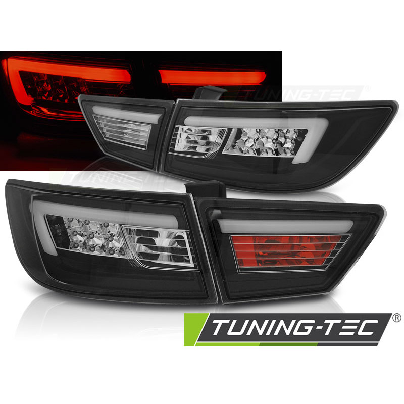 Fanali Posteriori LED Nero per Renault Clio Iv Hb 2013-2016 (Cod. TT-LDRE05)