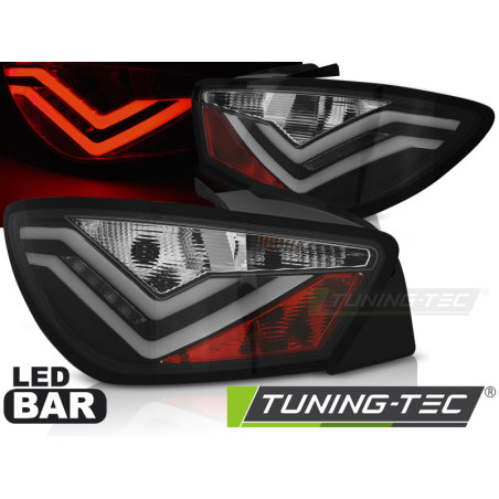 Fanali Posteriori LED Nero per Seat Ibiza 6J 3D 06/2008-2012 (Cod. TT-LDSE24)