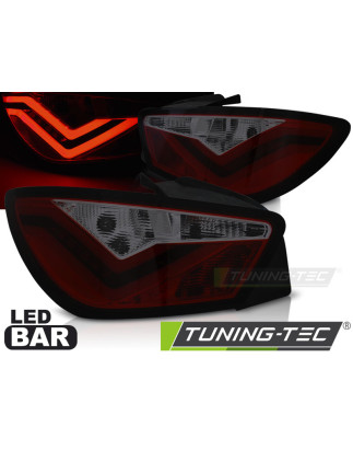 Fanali Posteriori LED Rosso Fumé per Seat Ibiza 6J 3D 06/2008-2012 (Cod. TT-LDSE22)