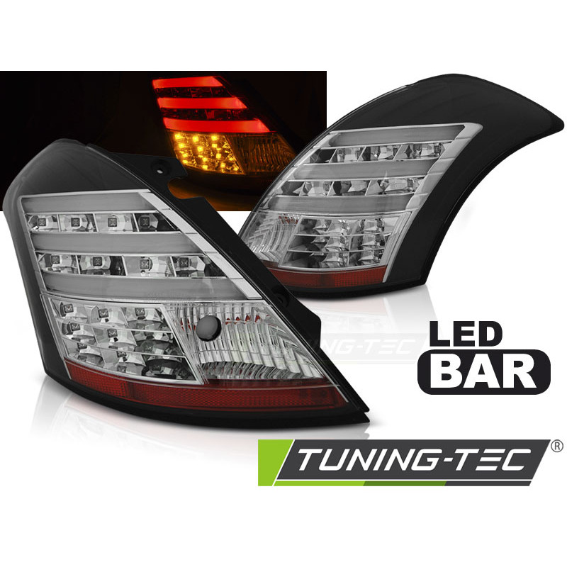 Fanali Posteriori LED Nero per Suzuki Swift V Dal 2010 (Cod. TT-LDSI08)