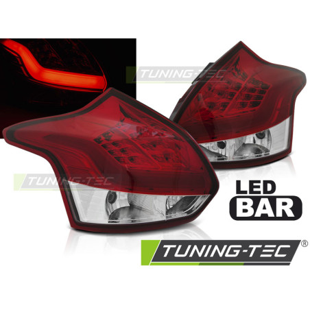 Fanali Posteriori LED Rosso/bianco per Ford Focus 3 2011-10/2014 (Cod. TT-LDFO52)