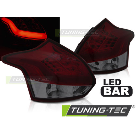 Fanali Posteriori LED Rosso Fumé per Ford Focus 3 2011-10/2014 (Cod. TT-LDFO53)