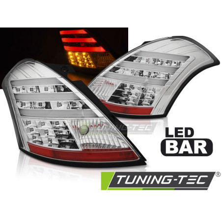 Fanali Posteriori LED Cromato per Suzuki Swift V Dal 2010 (Cod. TT-LDSI04)