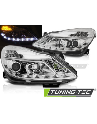 Fari Anteriori con Luci Diurne Luci Diurne Cromato per Opel Corsa D 04/2006-2011 (Cod. TT-LPOPA2)