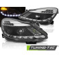 Fari Anteriori con Luci Diurne Luci Diurne Nero per Opel Corsa D 04/2006-2011 (Cod. TT-LPOPA3)