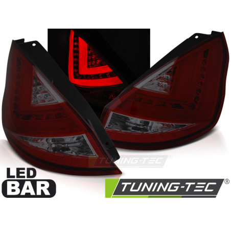 Fanali Posteriori LED Rosso Fumé per Ford Fiesta Mk7 Hb 2008-2012 (Cod. TT-LDFO46)