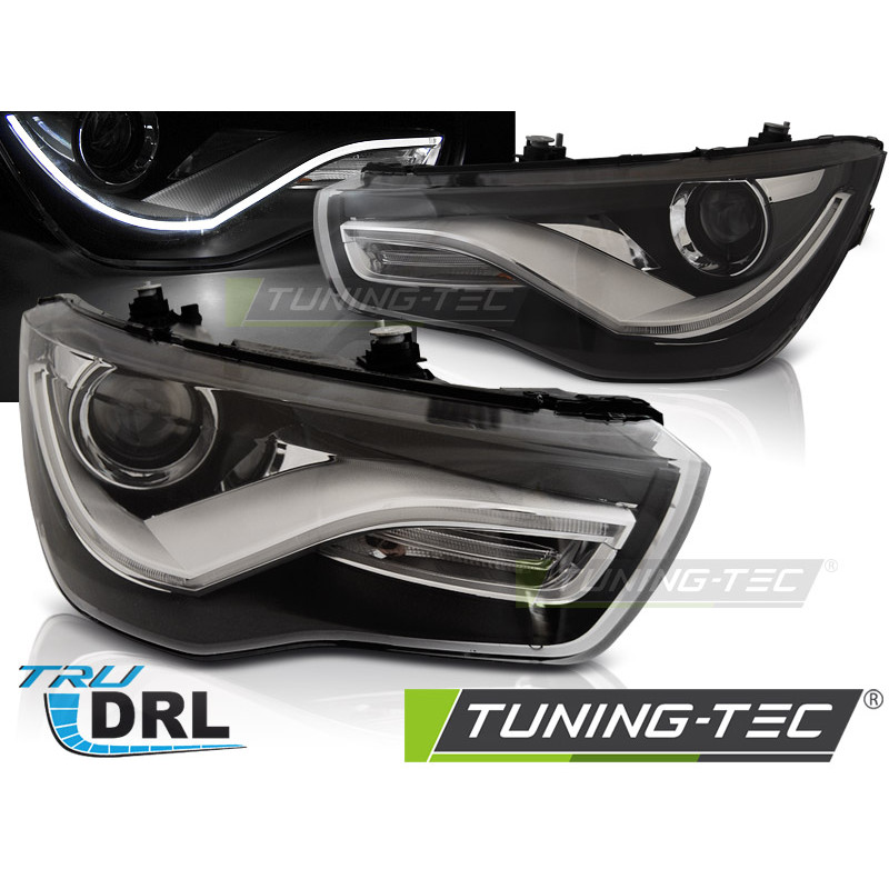 Fari Anteriori Luci Diurne DRL Nero per Audi A1 04/2010-12/2014 (Cod. TT-LPAUD5)