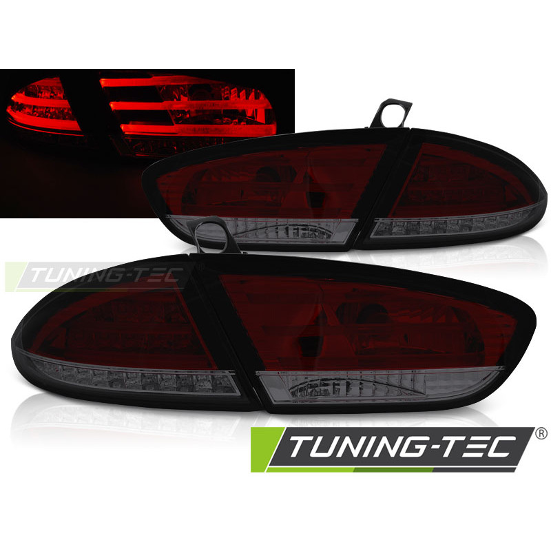 Fanali Posteriori LED Rosso Fumé per Seat Leon 03/2009-2012 (Cod. TT-LDSE27)