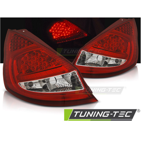 Fanali Posteriori LED Rosso/bianco per Ford Fiesta Mk7 Hb 2008-2012 (Cod. TT-LDFO41)