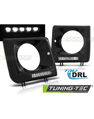 Fari Anteriori Luci Diurne DRL LED Nero per Mercedes-Benz W461 W463 2001-2012 (Cod. TT-LPMEA8)