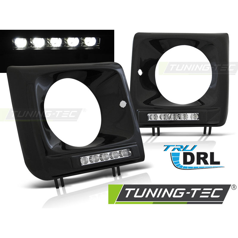 Fari Anteriori Luci Diurne DRL LED Nero per Mercedes-Benz W461 W463 2001-2012 (Cod. TT-LPMEA8) Fari Anteriori Luci Diurne DRL LED Nero per Mercedes-Benz W461 W463 2001-2012 (Cod. TT-LPMEA8)