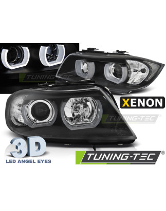 Fari Anteriori LED Nero per BMW E90/E91 03/2005-08/2008 (Cod. TT-LPBMI6)