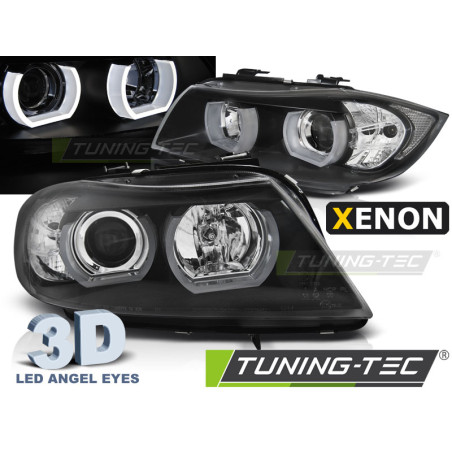 Fari Anteriori LED Nero per BMW E90/E91 03/2005-08/2008 (Cod. TT-LPBMI6)