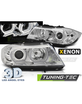 Fari Anteriori LED Cromato per BMW E90/E91 03/2005-08/2008 (Cod. TT-LPBMI5)