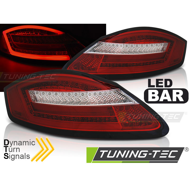Fanali Posteriori LED Rosso/bianco per Porsche Boxster 987/CAYMAN 2005-2008 (Cod. TT-LDPO08)