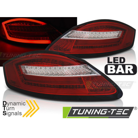 Fanali Posteriori LED Rosso/bianco per Porsche Boxster 987/CAYMAN 2005-2008 (Cod. TT-LDPO08)