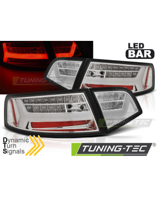 Fanali Posteriori LED Cromato per Audi A6 2008-2011 (Cod. TT-LDAUF1)