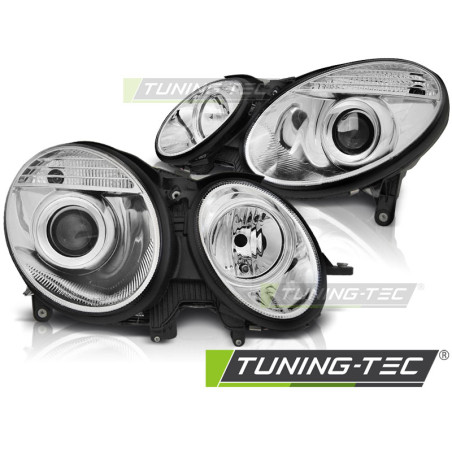Fari Anteriori Cromato per Mercedes-Benz W211 Classe E 05/2006-2009 (Cod. TT-LPMEB6)