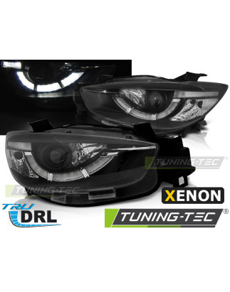 Fari Anteriori con Luci Diurne Luci Diurne DRL Nero per Mazda Cx5 True Xenon 2011-2015 (Cod. TT-LPMA