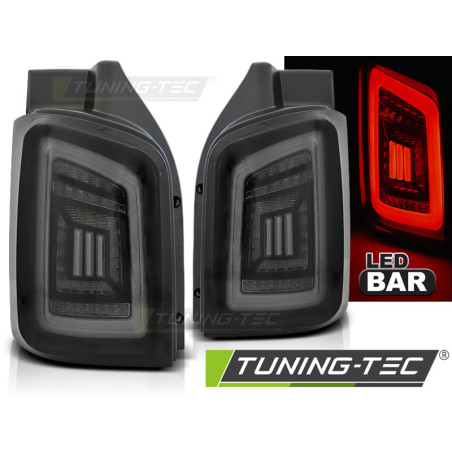 Fanali Posteriori LED Nero per Volkswagen T5 /10-15 04/2003-2009 (Cod. TT-LDVWH5)