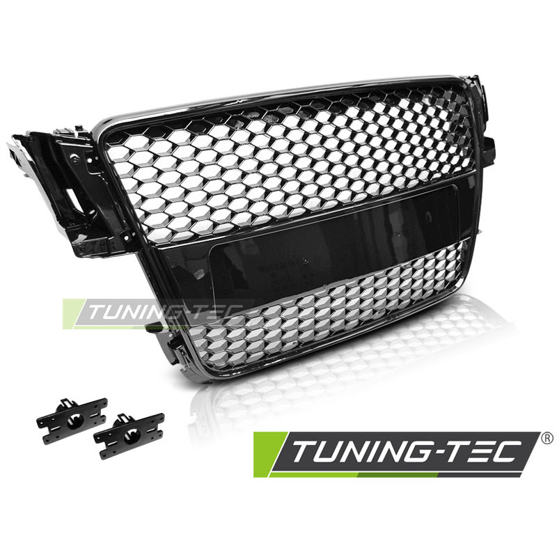 Griglia Frontale Nero Lucido Nero per Audi A5 2007-06/2011 (Cod. TT-GRAU50)
