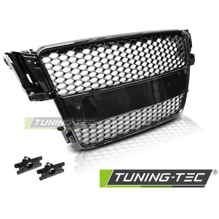 Griglia Frontale Nero Lucido Nero per Audi A5 2007-06/2011 (Cod. TT-GRAU50)
