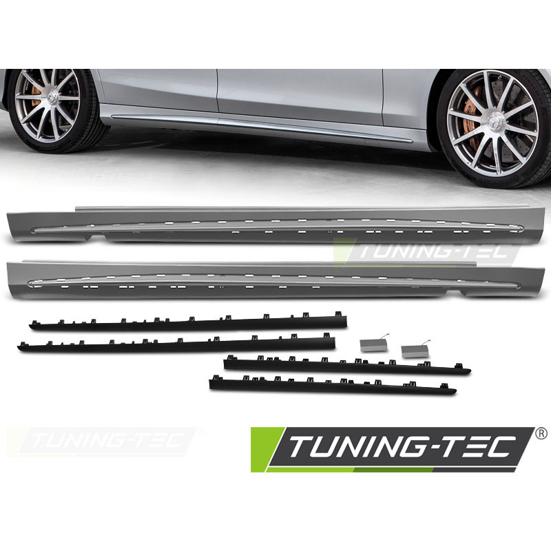 Minigonne Laterali Nero per Mercedes-Benz S-class W222 Long Version 2013-2020 (Cod. TT-PGME07)