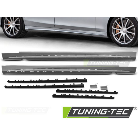 Minigonne Laterali Nero per Mercedes-Benz S-class W222 Long Version 2013-2020 (Cod. TT-PGME07)