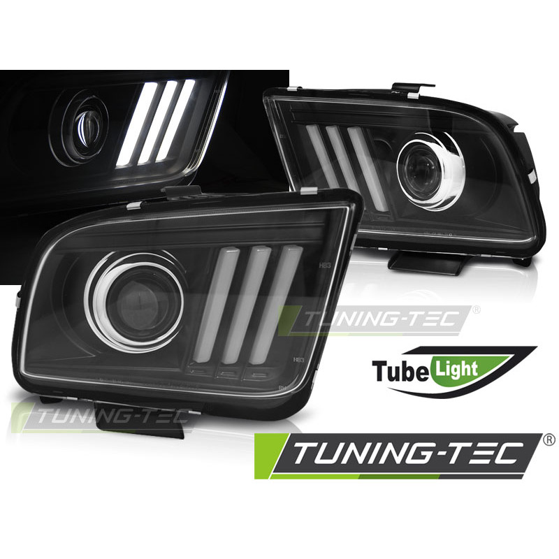 Fanali Posteriori Nero per Ford Mustang 2004-2009 (Cod. TT-LPFO75)