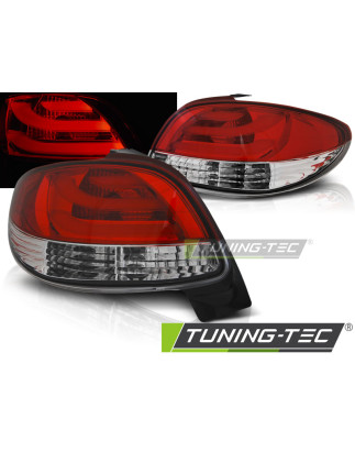 Fanali Posteriori LED Rosso/bianco per Peugeot 206 Dal 1998 (Cod. TT-LDPE20)