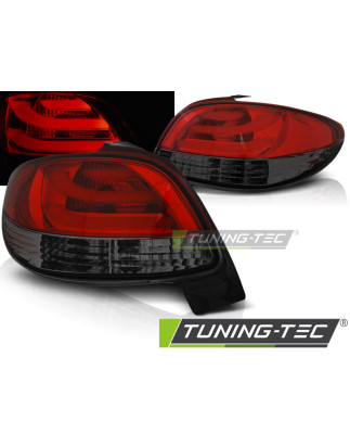Fanali Posteriori LED Rosso Fumé per Peugeot 206 Dal 10/1998 (Cod. TT-LDPE21)