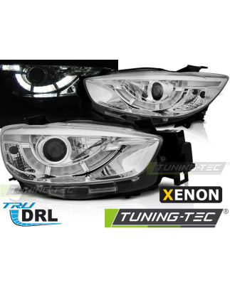 Fari Anteriori con Luci Diurne Luci Diurne DRL Cromato per Mazda Cx5 True Xenon 2011-2015 (Cod. TT-L