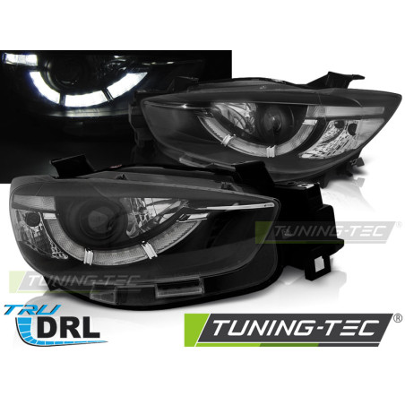 Fari Anteriori con Luci Diurne Luci Diurne DRL Nero per Mazda Cx5 True 2011-2015 (Cod. TT-LPMA11)