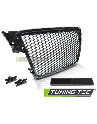 Griglia Frontale Nero Lucido Nero per Audi A4 B8 2008-2011 (Cod. TT-GRAU28)