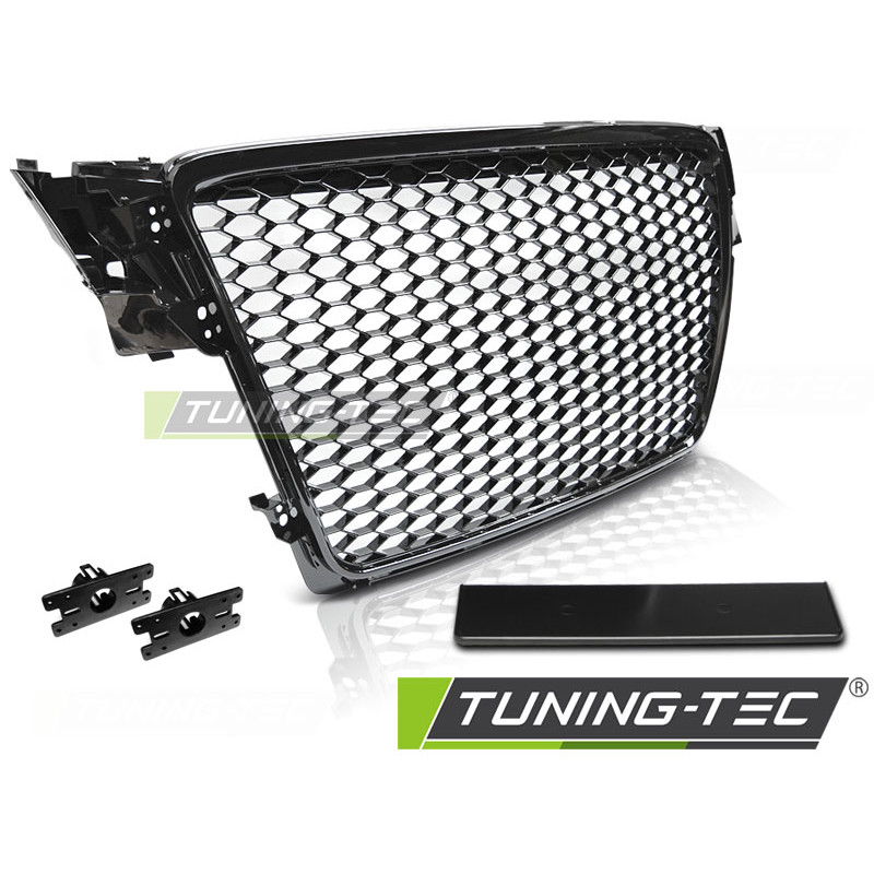 Griglia Frontale Nero Lucido Nero per Audi A4 B8 2008-2011 (Cod. TT-GRAU28)