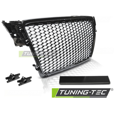 Griglia Frontale Nero Lucido Nero per Audi A4 B8 2008-2011 (Cod. TT-GRAU28)