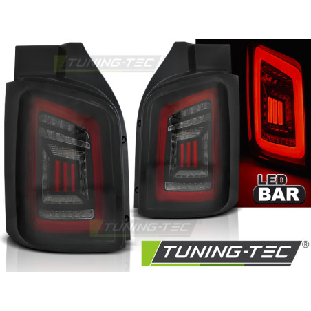 Fanali Posteriori LED Nero per Volkswagen T5 /10-15 Transporter 04/2003-2009 (Cod. TT-LDVWH8)