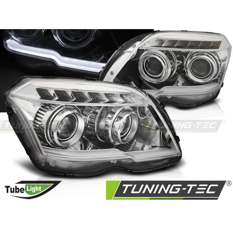 Fari Anteriori Cromato per Mercedes-Benz Glk X204 06/2008-08/2012 (Cod. TT-LPMEB8)