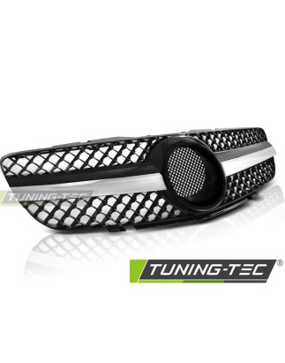 Griglia Frontale Cromato Nero per Mercedes-Benz Sl R230 2001-2006 (Cod. TT-GRME34)
