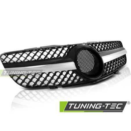 Griglia Frontale Cromato Nero per Mercedes-Benz Sl R230 2001-2006 (Cod. TT-GRME34)