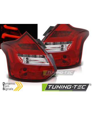 Fanali Posteriori LED Rosso/bianco per Ford Focus 3 Seq Ind. 2011-10/2014 (Cod. TT-LDFO56)