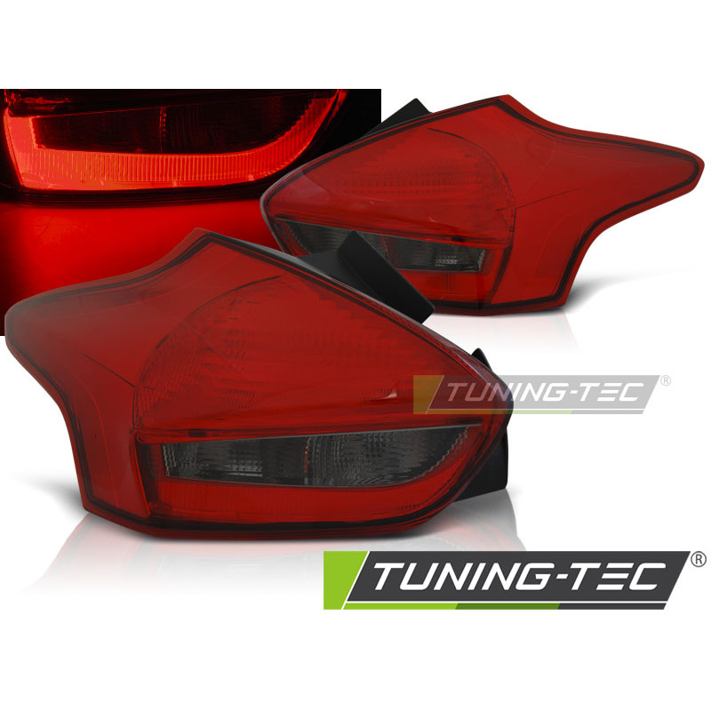 Fanali Posteriori LED Rosso Fumé per Ford Focus 3 2015-2018 (Cod. TT-LDFO54)