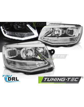 Fari Anteriori Luci Diurne DRL Cromato per Volkswagen Transporter T6 2015-2019 (Cod. TT-LPVWP7)