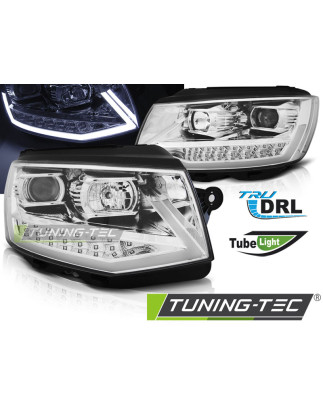 Fari Anteriori Luci Diurne DRL Cromato per Volkswagen Transporter T6 2015-2019 (Cod. TT-LPVWP9)