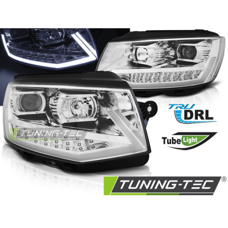 Fari Anteriori Luci Diurne DRL Cromato per Volkswagen Transporter T6 2015-2019 (Cod. TT-LPVWP9)