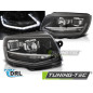Fari Anteriori Luci Diurne DRL Nero per Volkswagen Transporter T6 2015-2019 (Cod. TT-LPVWP8)