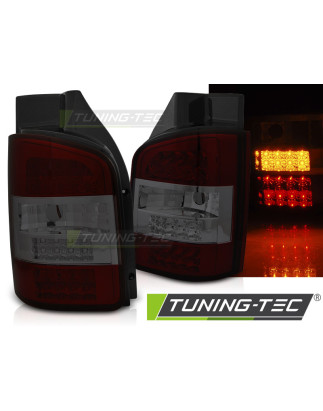 Fanali Posteriori LED Rosso Fumé per Volkswagen T5 Transporter 2003-2009 (Cod. TT-LDVWK7)